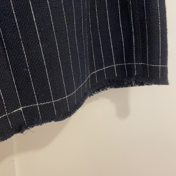 Alexander Wang navy pinstripe frayed trouser sz 4 - Picture 5 of 8